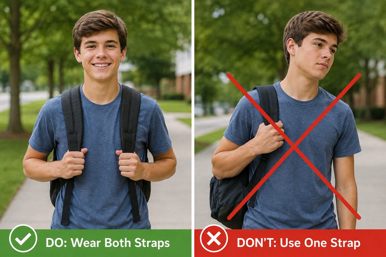 how to wear your backpack
